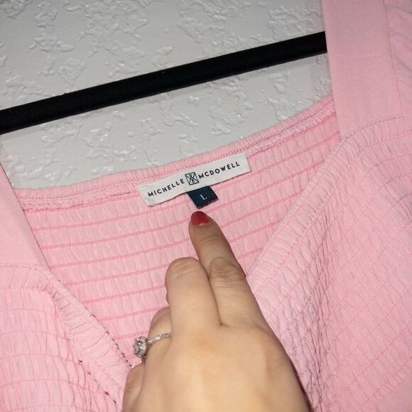 New Michelle McDowell Pink Color Block Ellis Maxi Dress‎ Large - Picture 4 of 7